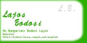 lajos bodosi business card